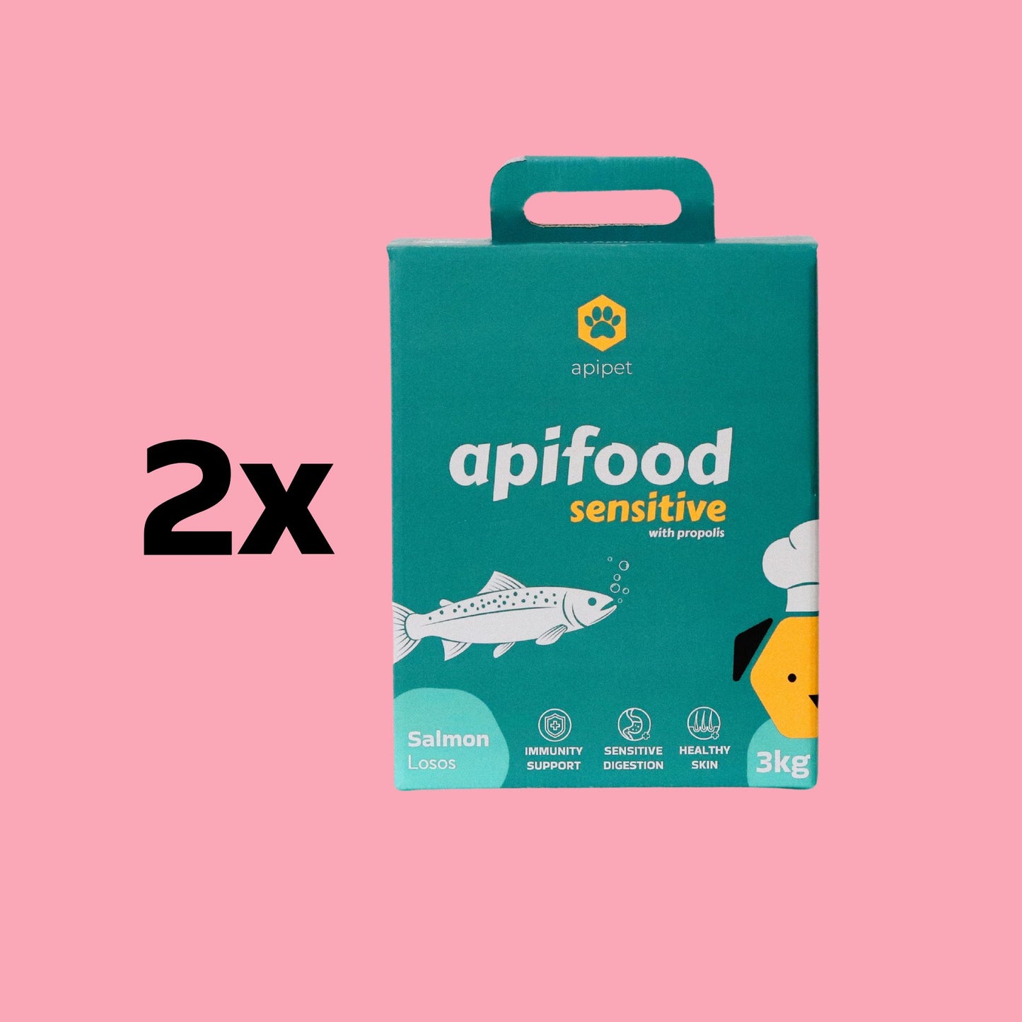 Apifood Sensitive Losos - 2x3 kg